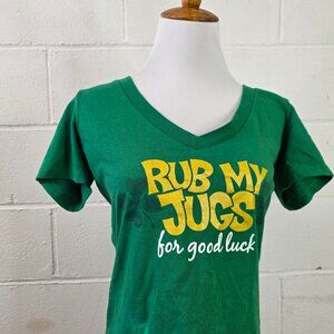 y2k Spenser's McBling Indie Sleeze Grunge Skater Rub My Jugs St. Patrick's Day T